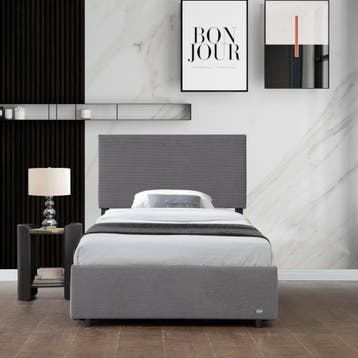 Eenpersoonsbed Juva met lattenbodem en opbergruimte 90x200 c, Huis en Inrichting, Slaapkamer | Bedden, Verzenden, Nieuw