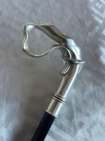 Wandelstok - Zilvergelamineerd - Art Nouveau, Antiek en Kunst