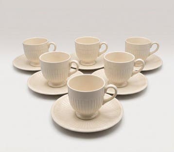 Wedgwood - Koffieservies voor 6 (6) - Creamware - Edme, Antiek en Kunst