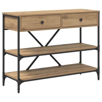 Sidetable Artisanaal Eiken | Laatste Stuk!, 100 tot 150 cm, Rustiek, Ophalen of Verzenden, Zo goed als nieuw
