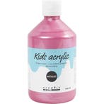 Acrylverf Metallic, metallic, lichtrood, 500 ml/ 1 fles, Nieuw