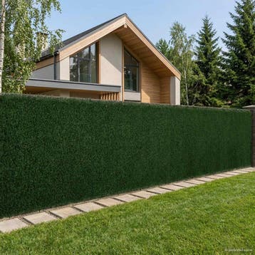vidaXL Kunstmatige omheining Donkergroen 1 x 4 m PVC en, Verzenden, Nieuw