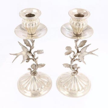 Spanje ca. 1950 - Vogel Decor - Kandelaar - .915 zilver