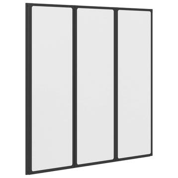 vidaXL Douchescherm Zwart 132 x 2 x 140 cm Aluminium en PP, Verzenden, Nieuw