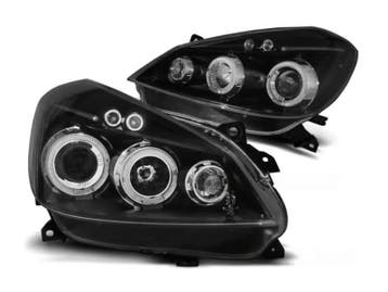 Angel Eyes koplampen Black geschikt voor Renault Clio 3, Verzenden, Nieuw, Renault