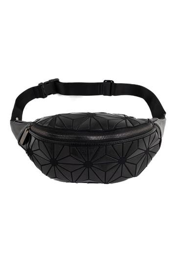 KIMU® Heuptas Zwart Geometrische Lijnen Zwarte Fanny Pack Ta, Sieraden, Tassen en Uiterlijk, Tassen | Damestassen, Ophalen of Verzenden