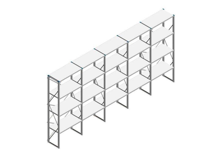 Voordeelrij Nedcon SF Legbordstelling 2500x5030x500mm hxbxd, Zakelijke goederen, Kantoor en Winkelinrichting | Magazijn, Stelling en Opslag