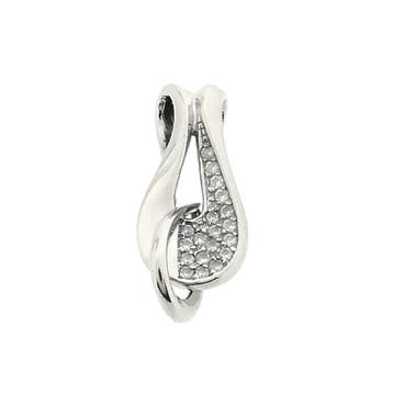 Witgouden hanger met zirconia (Hanger of bedel), Ophalen of Verzenden, Gebruikt, Goud, Overige merken
