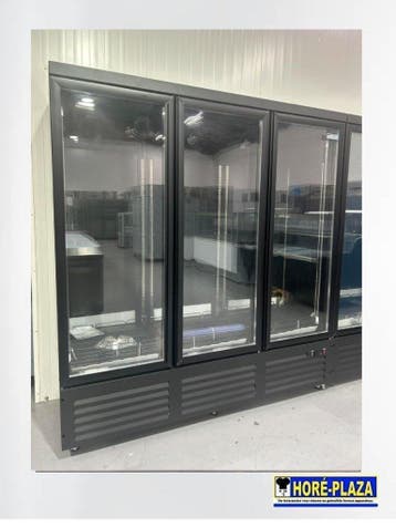 CombiSteel 3-Deurs Glasdeur Koelkast Zwart, Nieuw zonder verpakking