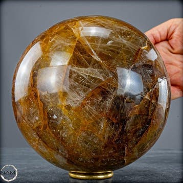 Zeldzaam natuurlijk gouden healer-kwarts Sphere, Brazilië-