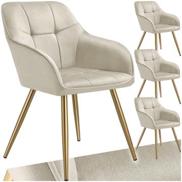 Eetkamerstoel Marilyn, fluweellook, gecapitonneerd, Huis en Inrichting, Stoelen, Verzenden, Nieuw