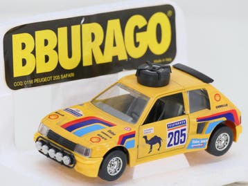 Schaal 1:25 Burago 0116 Pegeot 205 Turbo 16 Safari, Ophalen of Verzenden, Zo goed als nieuw