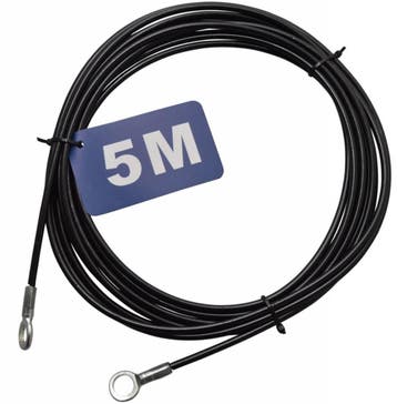 Veiligheidskabels zwart 5 meter met ogen, Verzenden, Nieuw