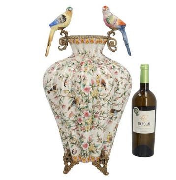47 cm - Vaas - Brons, Porselein
