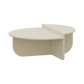 Salontafel Tondesdaslo 90x90x35 cm havermout [en.casa], Verzenden, Nieuw