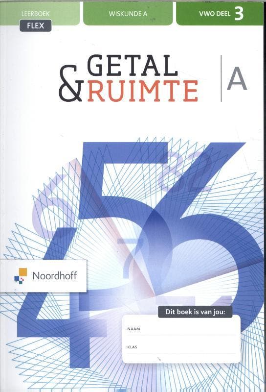 Getal amp Ruimte vwo deel 3 Leerboek 9789001736873, Boeken, Studieboeken en Cursussen, Zo goed als nieuw, Verzenden