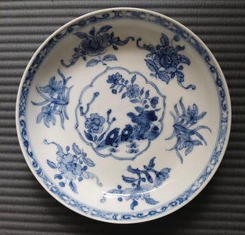 Bord - Porselein - Qing-dynastie Blauw & Wit