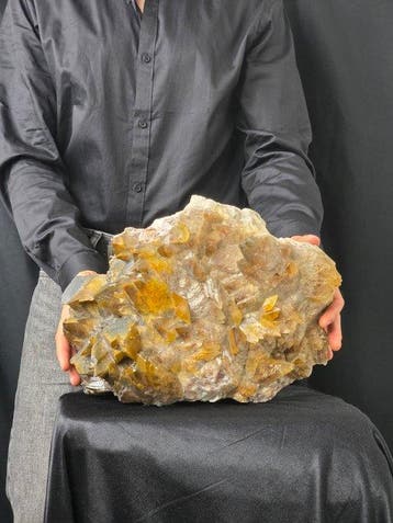 calciet Kristal - Hoogte: 27 cm - Breedte: 36 cm- 19.1 kg