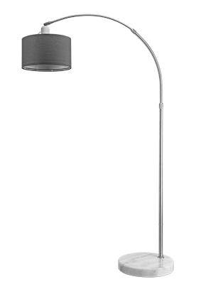 Booglamp Stoffen Kap Marmeren Voet 150-175cm Grijs (Lampen), Verzenden, Nieuw