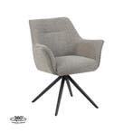 Stoel Kimora | Mushroom | Royal Boucle | Zwart Metalen Frame, Verzenden, Nieuw in verpakking