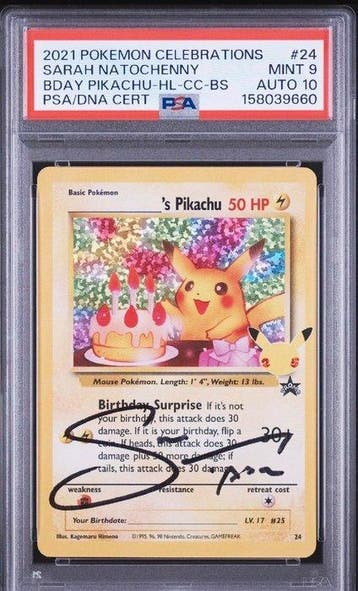 Pokémon - 1 Graded card - PSA 9 MINT Auto 10 Sarah, Hobby en Vrije tijd, Verzamelkaartspellen | Pokémon, Nieuw