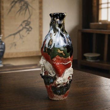 Vaas - Aardewerk - Japan - Meiji periode (1868-1912) -