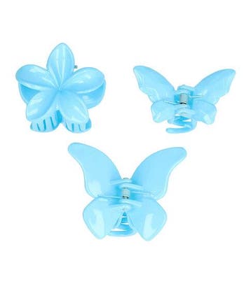 Haarspeld Haarklemmen 4 cm – Bloemvorm & Vlindervorm – Blauw, Nieuw
