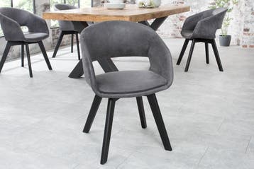 Design stoel NORDIC STAR antiek grijze houten poten - 43423, Huis en Inrichting, Stoelen, Ophalen of Verzenden, Nieuw