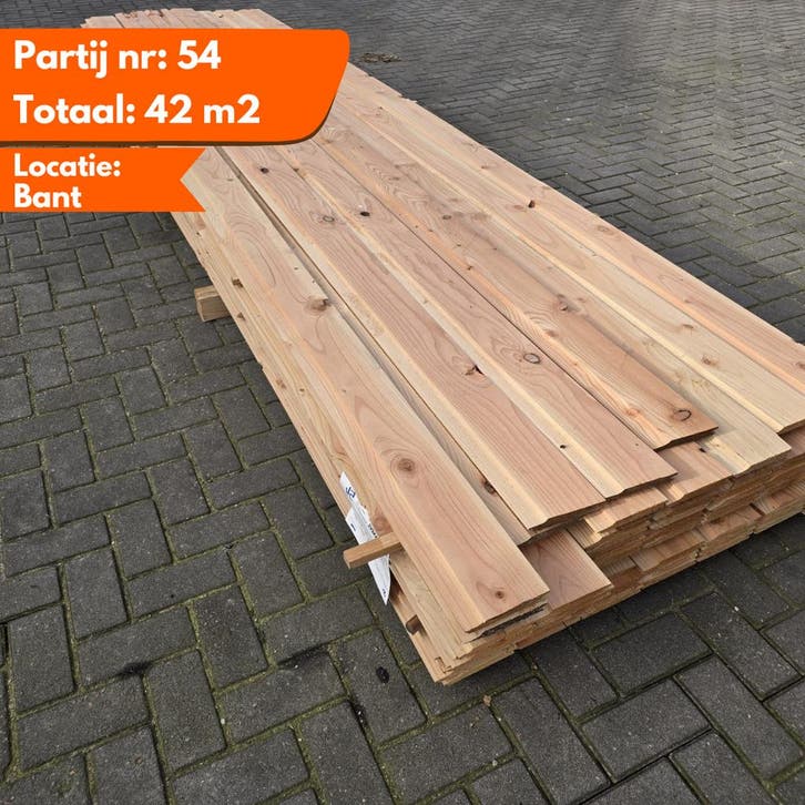 Douglas Rabat 4000x140-130x19mm, Doe-het-zelf en Verbouw, Platen en Panelen, Ophalen of Verzenden