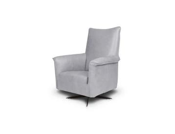 Fauteuil Viola - fauteuils - Zilver, Nieuw, Leer