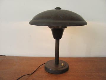 Art deco / Bauhaus - Tafellamp - Metaal - vintage mushroom