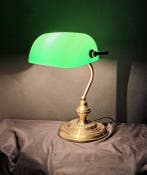 Bankierslamp - Koper, Glas - Klassieke bankierslamp
