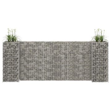 vidaXL Gabion plantenbak H-vormig 260x40x100 cm staaldraad, 100 cm of meer, Verzenden, Nieuw, Metaal