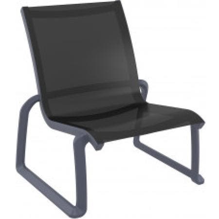 (MDK-107207) Siesta Pacific Lounge Chair donkergrijs - zwart, Huis en Inrichting, Stoelen, Zwart, Nieuw, Ophalen of Verzenden