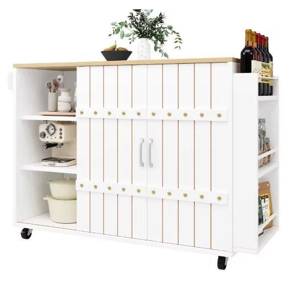 Keukentrolley met Uitschuifblad, Lade en Deuren – 110 cm, Huis en Inrichting, Keuken | Keukenelementen, Nieuw, Verzenden