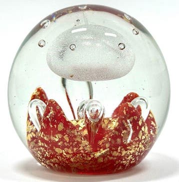 Presse-papier - Sferische sculptuur in Murano-glas
