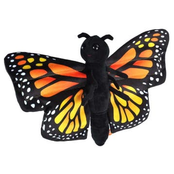 Wild Republic Monarch vlinder knuffel - pluche - 20 cm, Verzenden, Nieuw