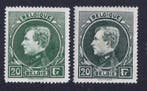 België 1929/1930 - 20F groen en Grijsgroen Albert I type, Gestempeld