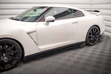 Maxton Side Skirts Diffusers met Flaps Nissan GTR R35, Auto-onderdelen, Verzenden, Nieuw, Nissan