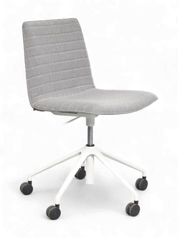Andreu World vergaderstoel, Flex High Back, grijs-wit, Ophalen of Verzenden, Gebruikt, Zwart