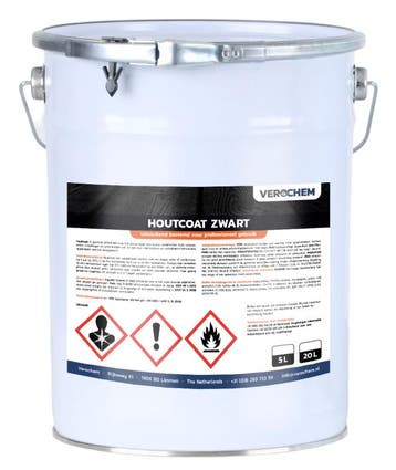 Verol Verol verochem houtcoat zwart 5 liter, zwart, Verzenden, Nieuw