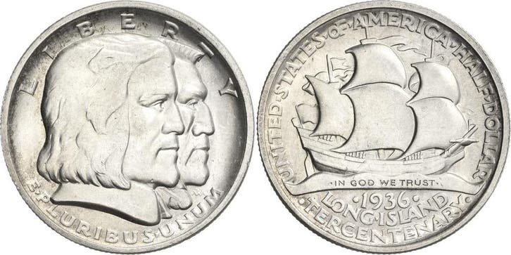 1/2 Dollar 1936 Vereinigte Staaten von Amerika, Postzegels en Munten, Munten | Amerika, Verzenden