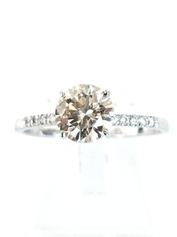 Zonder minimumprijs - Verlovingsring - 14 karaat Witgoud -, Sieraden, Tassen en Uiterlijk, Antieke sieraden