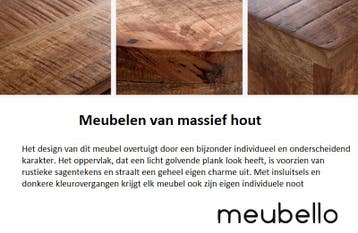 Ronde salontafel INDUSTRIELE OPSLAG 60cm wit natuurlijk, Ophalen of Verzenden, Nieuw