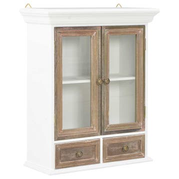 vidaXL Wandkast 49x22x59 cm bewerkt hout wit, Verzenden, Nieuw, Wit