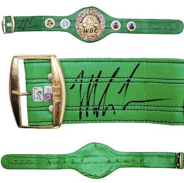 Mike Tyson - Gesigneerde groene WBC-wereldkampioenschapriem, Nieuw