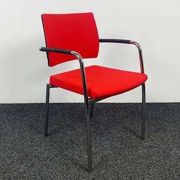 Ahrend 340 Vergaderstoel Rood, Gebruikt, Ophalen of Verzenden, Rood, Eén