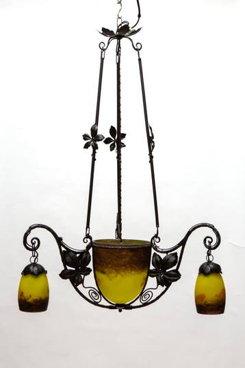Franse Lamp, Art Deco, Gesigneerd Lampen, Verzenden