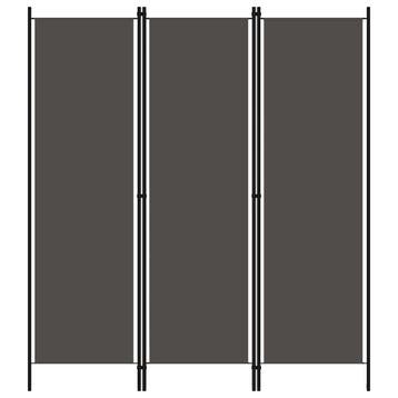 vidaXL Kamerscherm met 3 panelen 150x180 cm antraciet, Verzenden, Nieuw