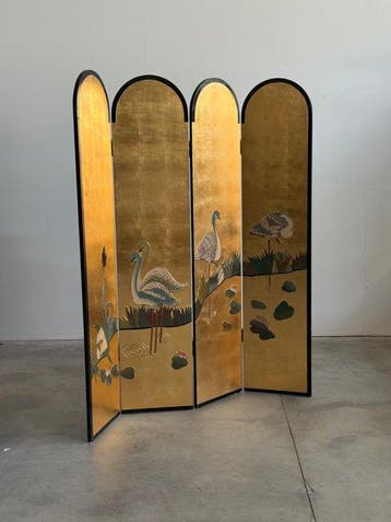 Kamerscherm - Hout, Goud - China - Antiek Chinees -